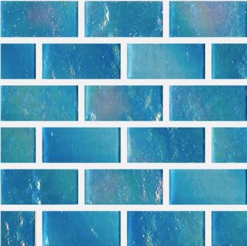 Aquabella Aurora Borealis Marvel 1x2 Glass Tile